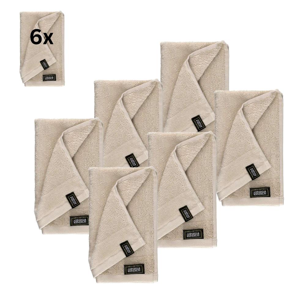 wohndirekt 6er Set Frottee Gästehandtuch – Airtouch Qualität 100% Baumwolle 30x50 cm weich Fabrikladen
