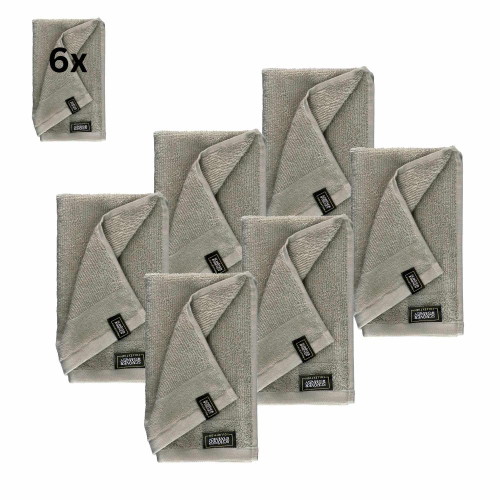 wohndirekt 6er Set Frottee Gästehandtuch – Airtouch Qualität 100% Baumwolle 30x50 cm weich Fabrikladen