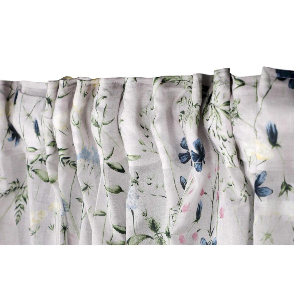 wohndirekt Schlaufenvorhang Herbarium halbtransparent 130 x 250 cm Online