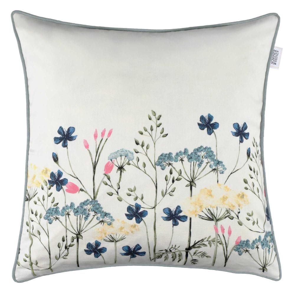 wohndirekt Kissenhülle Hopeful mit Blumenmuster 45 x 45 cm