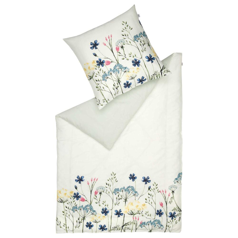 wohndirekt Satin Bettwäsche mit bedrucktem Blumenmuster