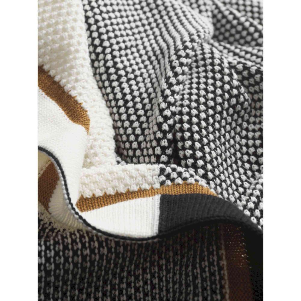 wohndirekt Gestrickte Wohndecke Part mit Perlmuster 130x170 cm Kostenloser Versand