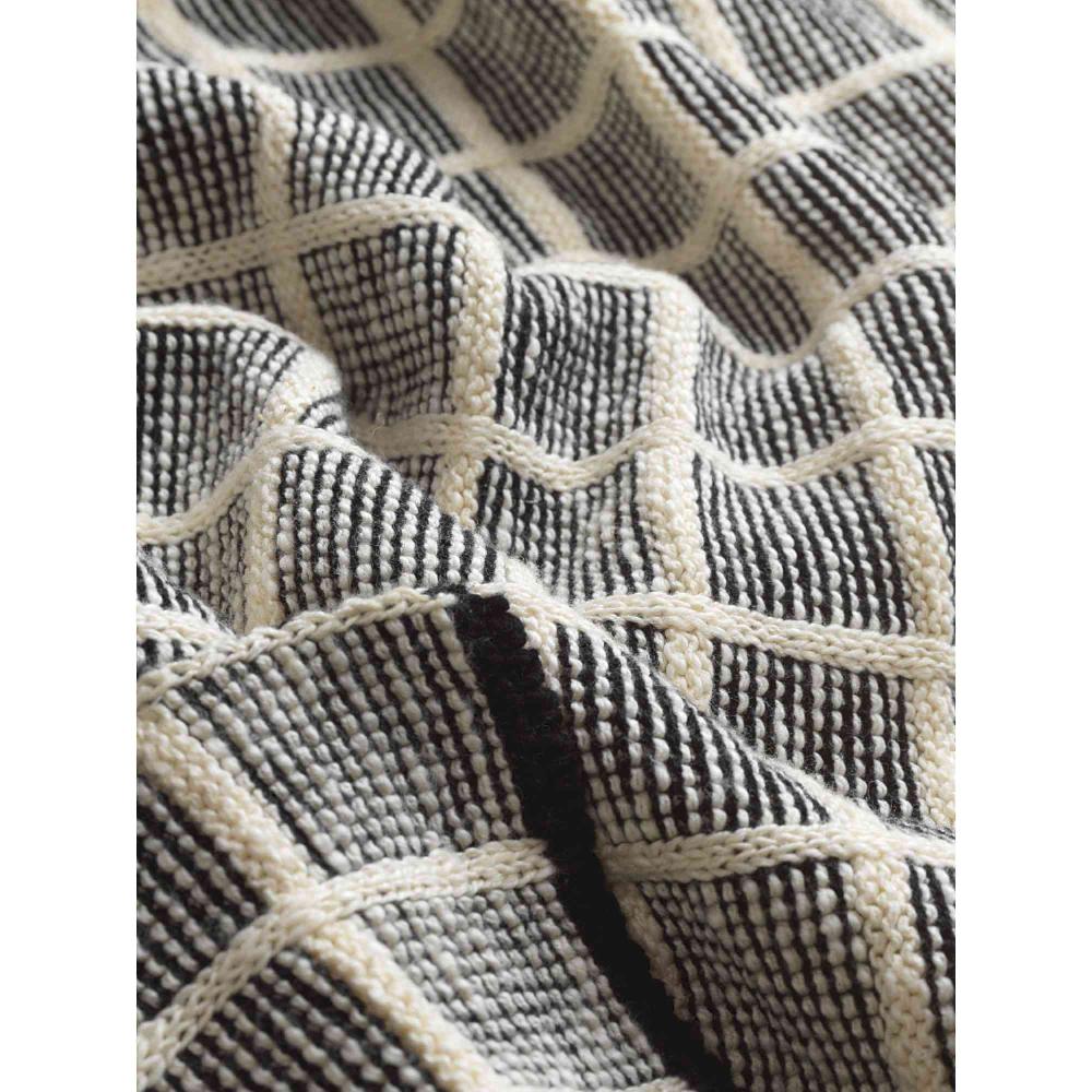 wohndirekt Gestrickte Wohndecke Diary mit Karomuster 130x170 cm Limitierter Zeitrabatt