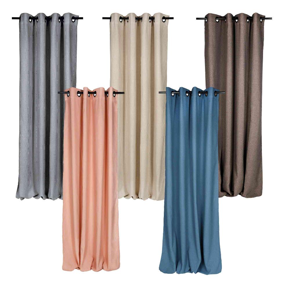 wohndirekt Blickdichter Ösenvorhang Fun mit Streifen 140 x 250 cm 50% Rabatt mit kostenlosem Versand