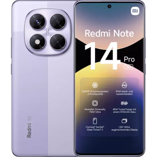 smarthome XIAOMI Redmi Note 14 Pro 5G 256 GB Lavender Purple kaufen