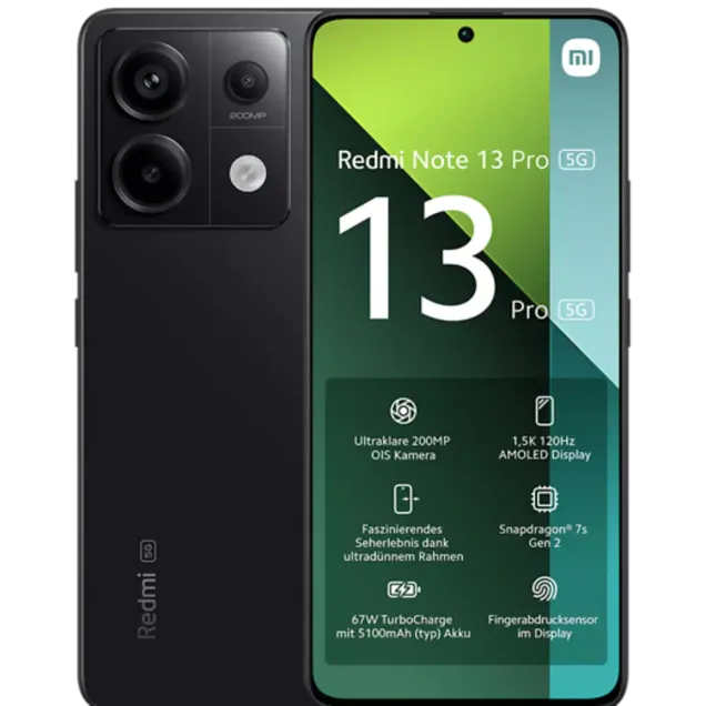 smarthome XIAOMI Redmi Note 13 Pro 5G 256 GB Midnight Black kaufen