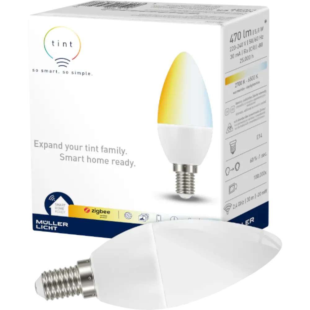 smarthome tint LED-Kerzenform white E14 kaufen Weihnachtsangebot