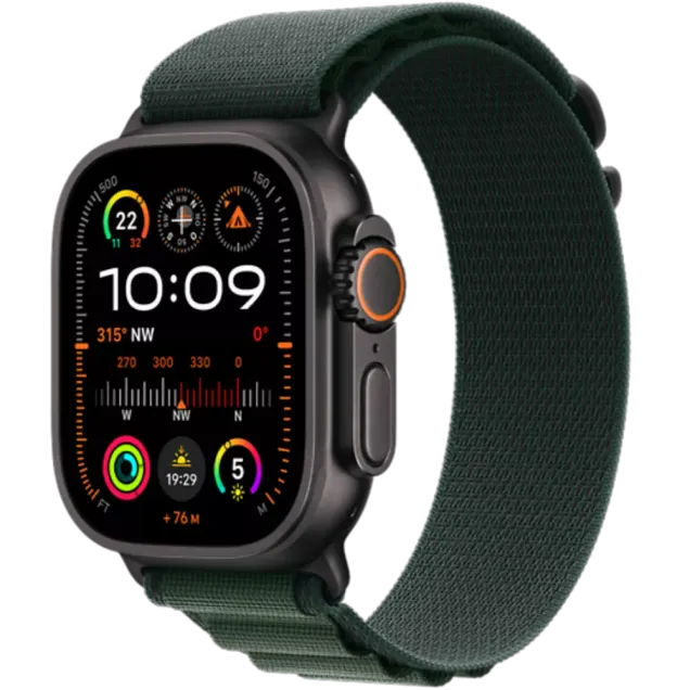 smarthome Apple Watch Ultra 2 Titan Alpine Loop 64 GB 49 mm Schwarz/Dunkelgrün Medium kaufen