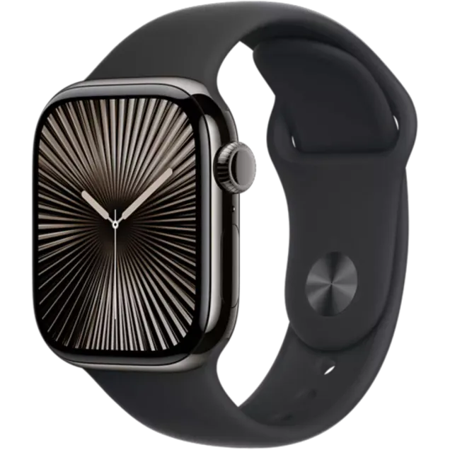 smarthome Apple Watch Series 10 Titan Sportarmband 64 GB 42 mm Schiefer/Schwarz S/M kaufen