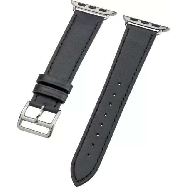 smarthome Peter Jäckel WATCH BAND Apple Watch 41/40mm (Series 4/ 5/ 6/7)/ 38mm (Series 1/ 2/ 3) Leather Schwarz kaufen