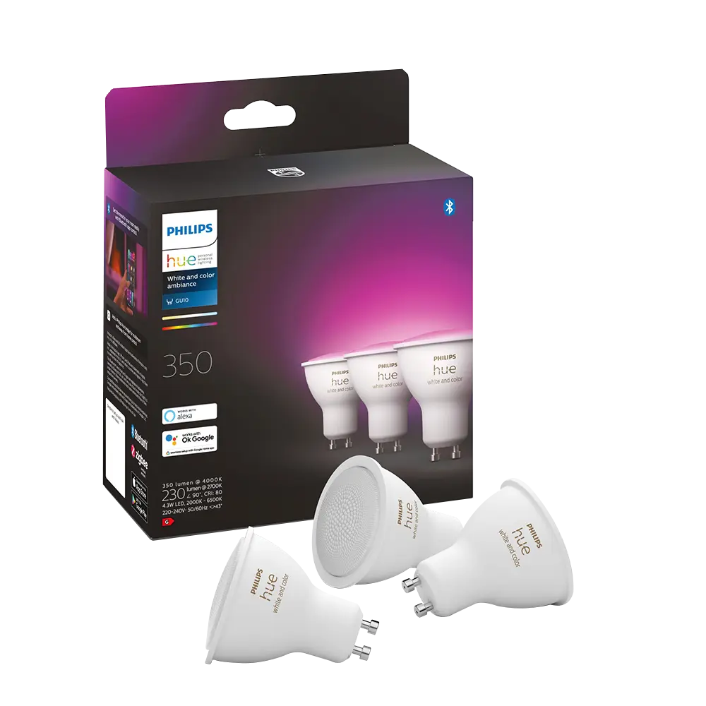 smarthome Philips Hue White & Color Ambience GU10 Dreierpack kaufen Große Rabatte