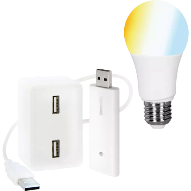 smarthome LED-Birnenform white E27 + Funkstick kaufen Große Rabatte